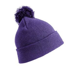 Result Childrens/Kids Pom Pom Beanie / Purple
